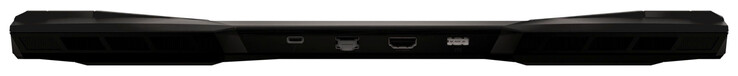 Back: Thunderbolt 4 (USB-C; DisplayPort), 2.5 Gb/s Ethernet, HDMI, AC adapter