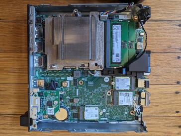 OptiPlex Micro 7010 Plus with top cover and fan assembly removed
