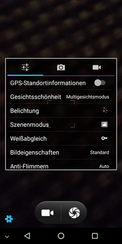 Camera app - settings