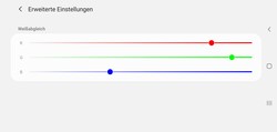 Our custom white balance settings