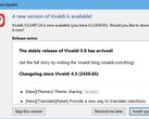 Vivaldi 5.0 now available (Source: Own)