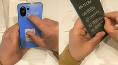 Screenshots from the Mi 11 Lite 4G hands-on video. (Image source: Tecnosell)
