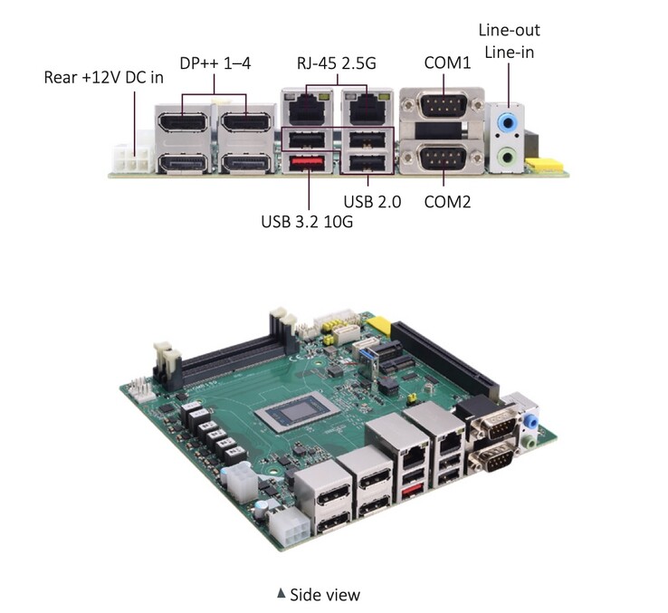 The GMB150 mini ITX motherboard features dual Gigabit Ethernet. 