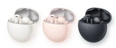 Available in pink, white, and black, the FreeBuds 7i deliver up to 35 hours of music playback. (Image Source: Huawei)