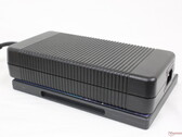 MSI Raider GE67 ships with a ridiculously large 330 W power brick because its Core i7-12800HX CPU is so demanding