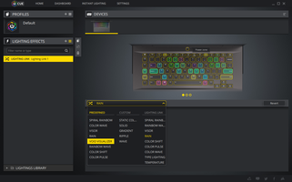 Same Corsair iCue RGB backlight software as on the 17-inch Legion Y730-17ICH. The software has a slight learning curve