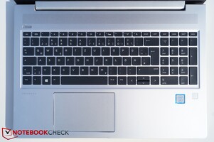 A look at the ProBook 450 G6’s keyboard deck…