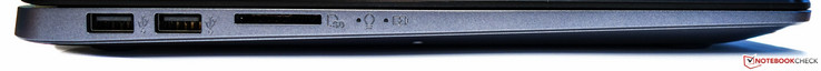 Left: 2 x USB 3.0, SD card reader