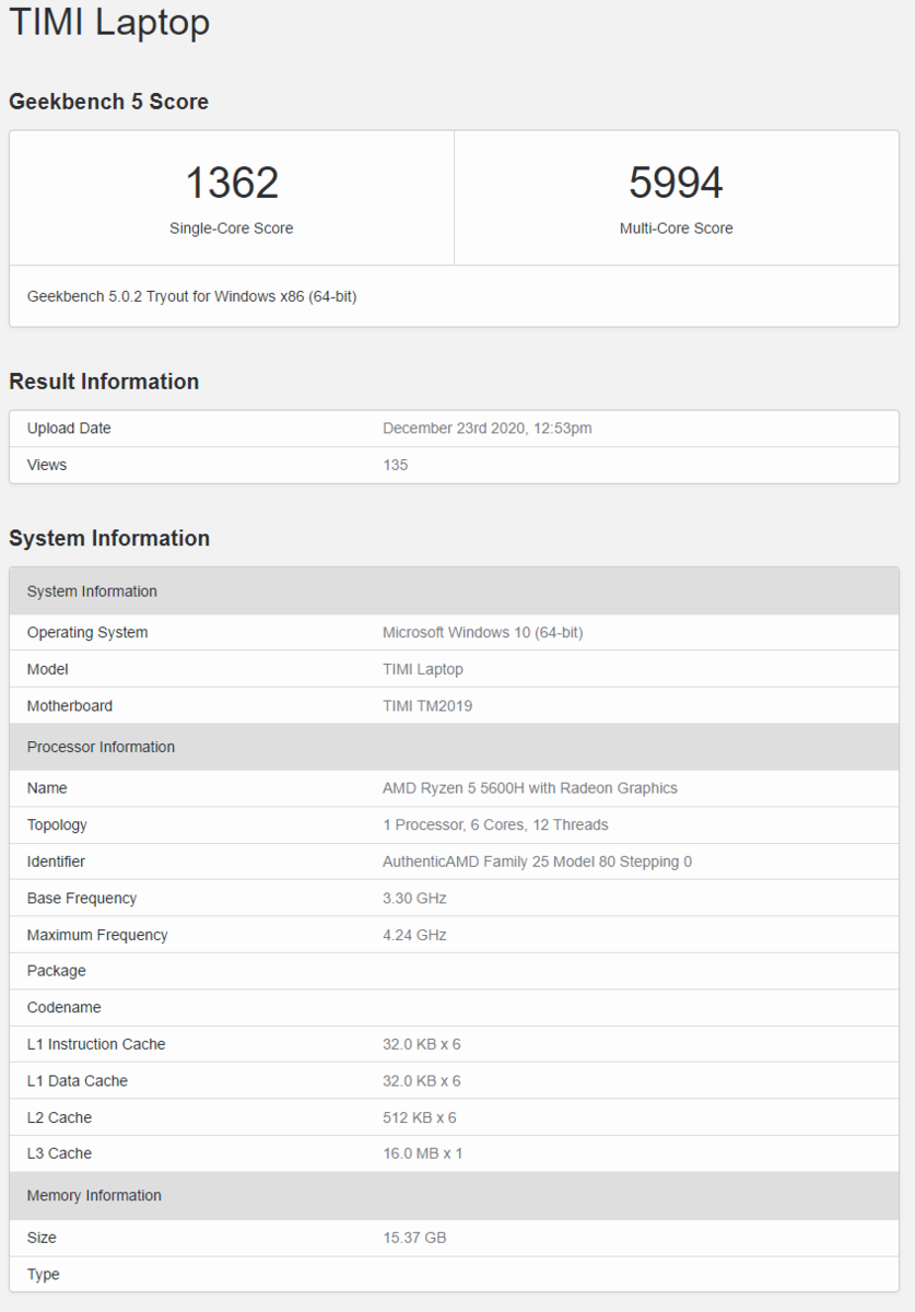 Ryzen 3 online 4300u geekbench