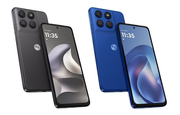 The Moto G37 Power in two of its four launchc colours.