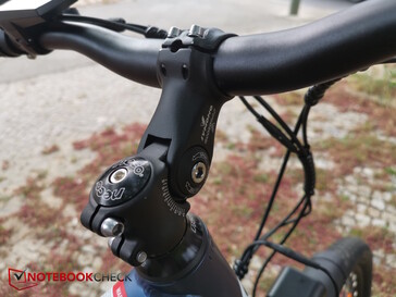 Handlebars can be slightly raised