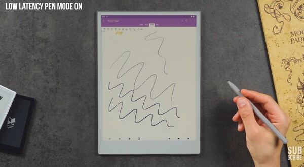 A low-latency pen mode makes the stylus usable on Android.