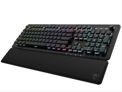 Turtle Beach Vulcan II XP Air mechanical gaming keyboard with its detachable soft wrist rest.