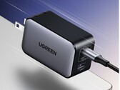 The Ugreen Nexode 65W fast charger features triple output ports, including two USB-C ports and a single USB-A port. 