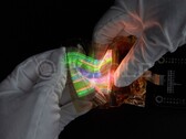 Royole's stretchable micro-LED display can take quite a bit of abuse. (Image Source: Royale)