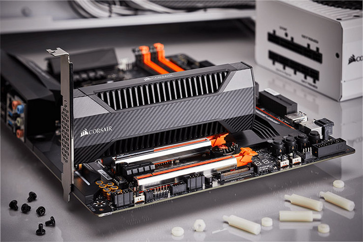 Corsair Neutron NX500 on a motherboard. (Source: Corsair)