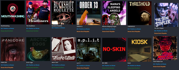 All the games included in the bundle