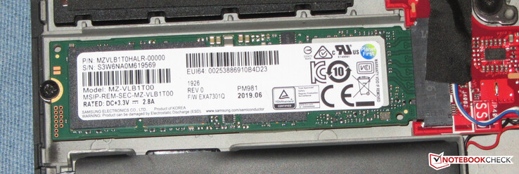 An SSD serves as system drive.