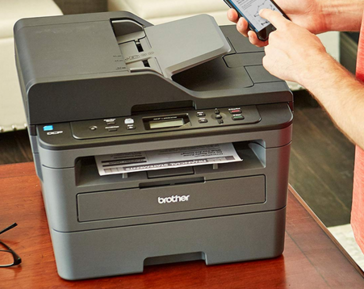 Most laser printers have a larger footprint than inkjet printers. (Image via Amazon)