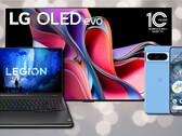 Deals of the week include a powerful gaming laptop, a beautiful TV, and a modern flagship smartphone. (Image source: various/Unsplash - edited)