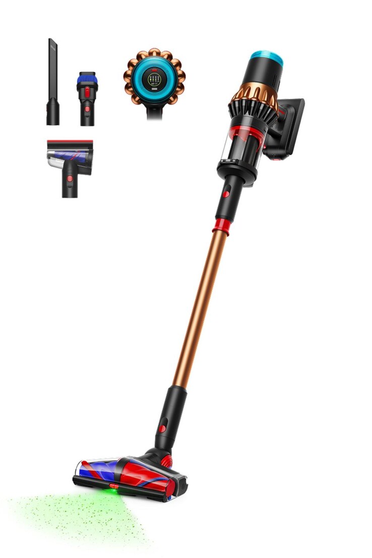 The Dyson V16 Piston Animal cordless vacuum and accessories. (Image source: Dyson)