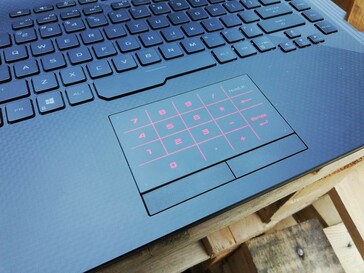 A look at the trackpad with the number pad turned on