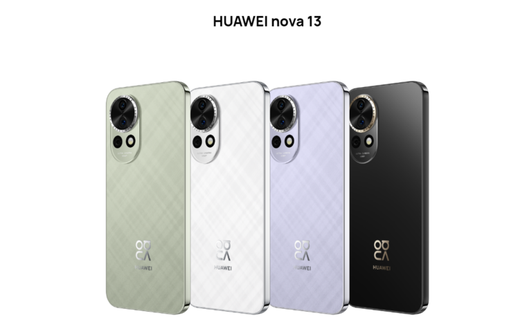 Huawei Nova 13 in Black, Purple, White and Green colorways (Image source : Huawei)