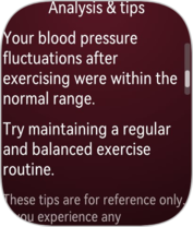 The evaluation can be performed directly on the watch