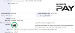 Huawei Pay patent application details (Source: The United States Patent and Trademark Office)