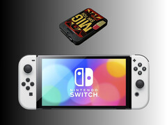 Nintendo Switch OLED pictured below MIG Switch (Image source: Amazon with edits)
