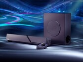 The ROG Gjallar Gaming Soundbar includes a wireless subwoofer and a control center.