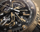 The Roger Dubuis Excalibur Spider Flyback chronograph (pictured) has a pink‑gold crown with a lacquered ring that follows the whole color scheme. (Images source: Roger Dubuis)