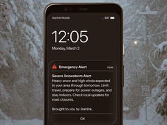 Starlink Mobile emergency alert