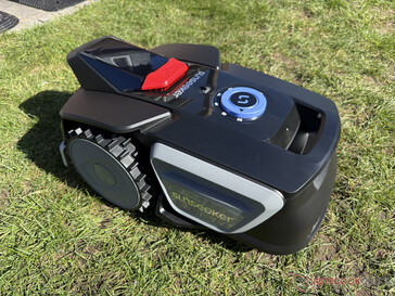 The Sunseeker V1 drives towards the edge of the lawn...
