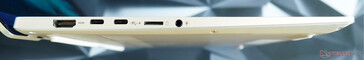 Asus Vivobook S 14 ports on the left. (Image source: Notebookcheck)