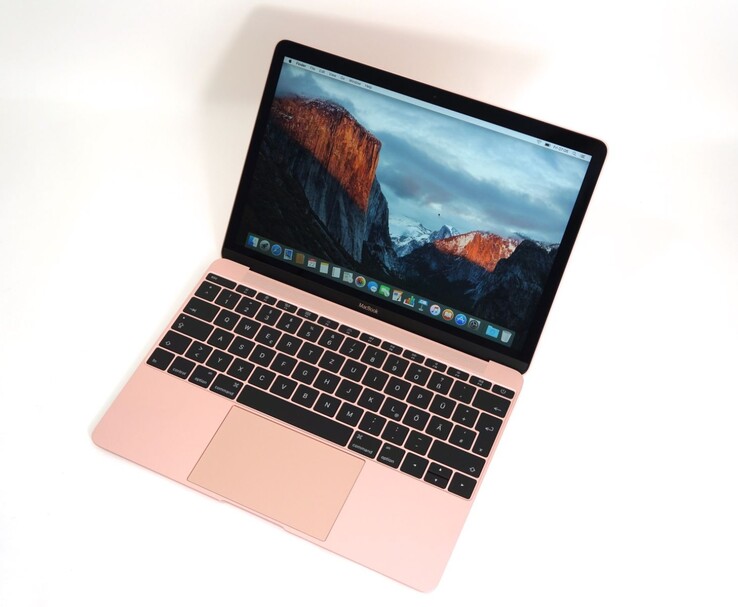 Apple 12-inch MacBook shown in rose gold color (Image source: Notebookcheck)