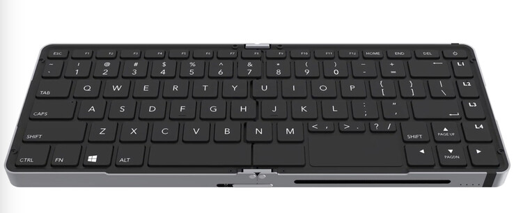 The Linglong Host also features a built-in trackpad between its space bar and arrow keys. (Image source: ARFirst)