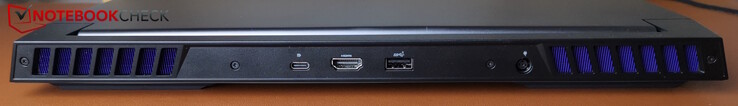 Back: USB-C 3.2 Gen 2 (10 GBit/s, DP), HDMI 2.1, USB-A (5 GBit/s), power supply