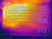 Temperature development upper side (idle)