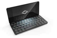 The Gemini PDA is the size of a large smartphone, but it acts like a notebook with its included keyboard. (Source: Planet Computer)