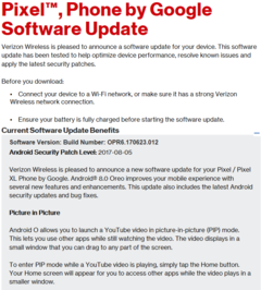 Verizon is one the first US carriers to roll out the new Android Oreo OTA update. (Source: Verizon)