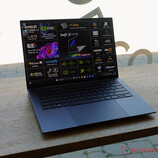 The Acer Swift X 14 AI will be available from July with a starting price of €1,999. Pictured: the laptop. (Image source: Notebookcheck)
