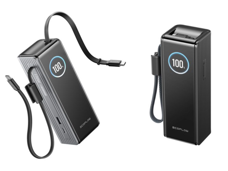 The EcoFlow Rapid Power Bank (25,000mAh, 170W, 100W Built-In and Retractable Cables). (Image source: EcoFlow)