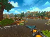 In Fresh Start Cleaning Simulator, players use a device that combines a pressure washer and a vacuum cleaner to clear nature of all kinds of debris.
