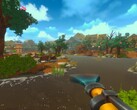 In Fresh Start Cleaning Simulator, players use a device that combines a pressure washer and a vacuum cleaner to clear nature of all kinds of debris.