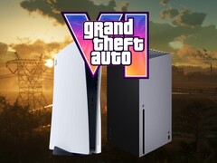 GTA 6 logo seen above PS5 and Xbox consoles