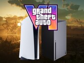 GTA 6 logo seen above PS5 and Xbox consoles