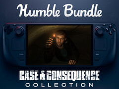 All the games within this game collection have good player ratings. Pictured: Steam Deck running Heavy Rain. (Image source: Humble Bundle and Steam - edited)