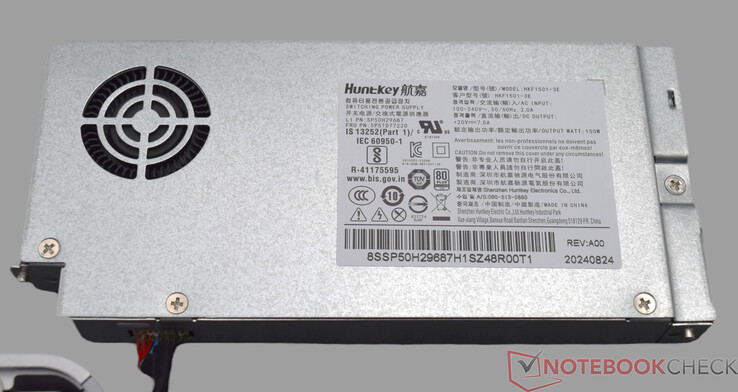 Internal 150-watt power supply (20 V; 7.5 A)