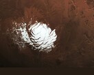An image of Mars' south polar ice cap (Image source: ESA, DLR, and FU Berlin; edited)